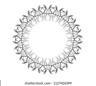 geometric round circle ornament frame mandala