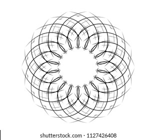 geometric round circle ornament frame mandala