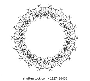 geometric round circle ornament frame mandala