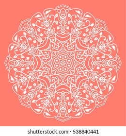 Geometric round doodle mandala