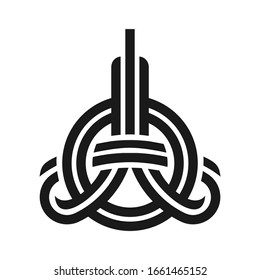 Geometric round logo on a white background in vector EPS8