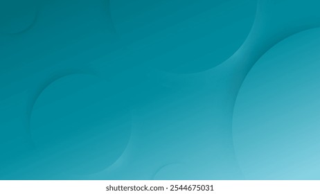 Geometric round shadow texture  Sea green gradient background