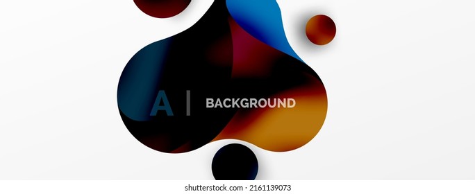 Geometric round shapes and circles abstract background. Wallpaper for concept of AI technology, blockchain, communication, 5G, science, business