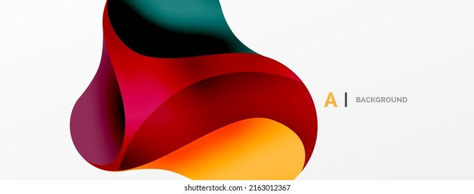 Geometric round shapes and circles abstract background. Wallpaper for concept of AI technology, blockchain, communication, 5G, science, business