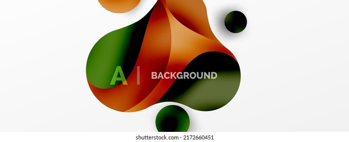 Geometric round shapes and circles abstract background. Wallpaper for concept of AI technology, blockchain, communication, 5G, science, business