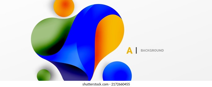 Geometric round shapes and circles abstract background. Wallpaper for concept of AI technology, blockchain, communication, 5G, science, business