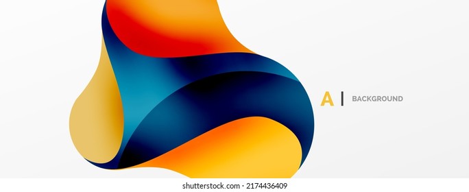 Geometric round shapes and circles abstract background. Wallpaper for concept of AI technology, blockchain, communication, 5G, science, business