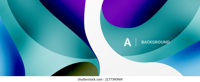 Geometric round shapes and circles abstract background. Wallpaper for concept of AI technology, blockchain, communication, 5G, science, business
