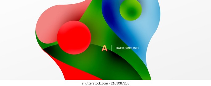 Formas redondeadas geométricas y círculos de fondo abstracto. Fondo de escritorio para el concepto de tecnología de IA, blockchain, comunicación, 5G, ciencia, negocios