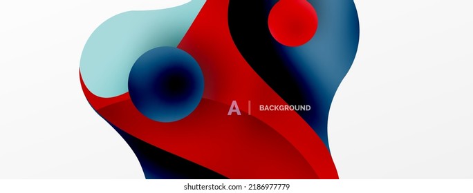 Formas redondeadas geométricas y círculos de fondo abstracto. Fondo de escritorio para el concepto de tecnología de IA, blockchain, comunicación, 5G, ciencia, negocios