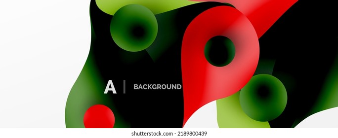 Geometric round shapes and circles abstract background. Wallpaper for concept of AI technology, blockchain, communication, 5G, science, business