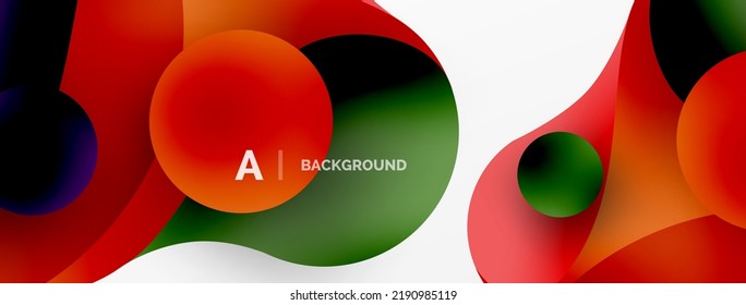 Formas redondeadas geométricas y círculos de fondo abstracto. Fondo de escritorio para el concepto de tecnología de IA, blockchain, comunicación, 5G, ciencia, negocios