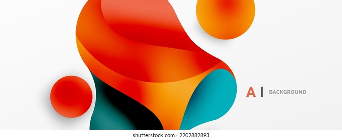 Geometric round shapes and circles abstract background. Wallpaper for concept of AI technology, blockchain, communication, 5G, science, business