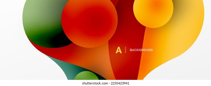Formas redondeadas geométricas y círculos de fondo abstracto. Fondo de escritorio para el concepto de tecnología de IA, blockchain, comunicación, 5G, ciencia, negocios