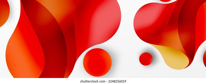 Geometric round shapes and circles abstract background. Wallpaper for concept of AI technology, blockchain, communication, 5G, science, business