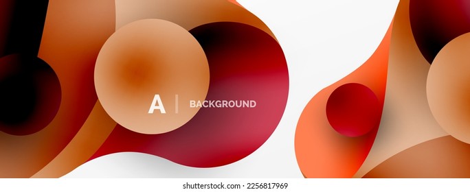 Geometric round shapes and circles abstract background. Wallpaper for concept of AI technology, blockchain, communication, 5G, science, business