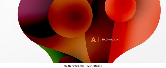 Geometric round shapes and circles abstract background. Wallpaper for concept of AI technology, blockchain, communication, 5G, science, business