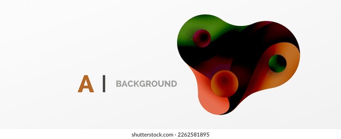 Geometric round shapes and circles abstract background. Wallpaper for concept of AI technology, blockchain, communication, 5G, science, business