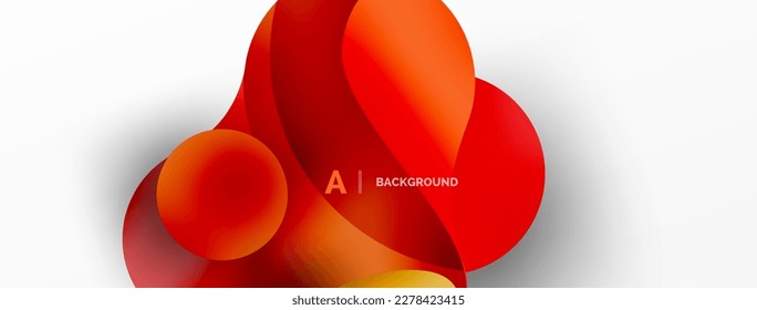 Geometric round shapes and circles abstract background. Wallpaper for concept of AI technology, blockchain, communication, 5G, science, business
