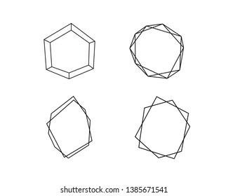 Geometric Round Shapes Collection with place for text. Set of circle in vector. Logo Symbol and Icons. Illustration isolated on a white background
