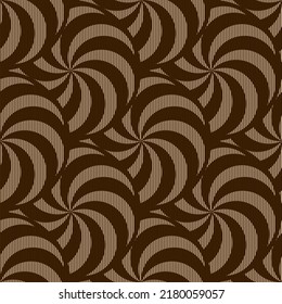 Geometric round spiral pattern. Seamless background for fabrics, textiles, packaging and wallpaper. Vector illustration