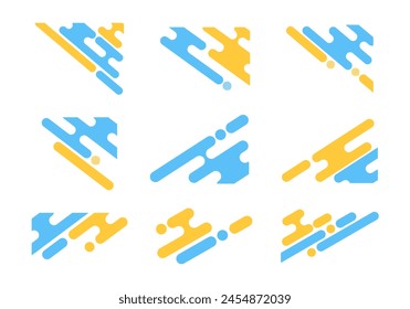 Geometric Rounded Corner Element Set