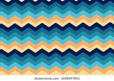 Geometric rounded line striped with retro colorful. Retro style design template abstract background with copy space.
