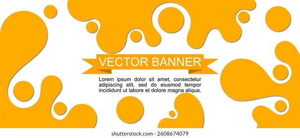 Geometric Rounded Shape Abstract Banner Design