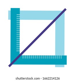 diseño de ilustración vectorial de icono de estilo plano de diseñador de reglas geométricas