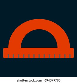 Geometric ruler conveyor flat icon, vector sign, colorful pictogram isolated on black. Symbol, logo illustration. Flat style design