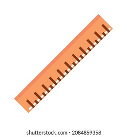 geometric ruler supply icon flat