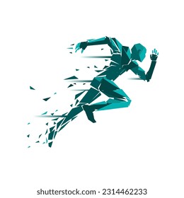 Geometric running man stock illustration - Shutterstock ID 2314462233