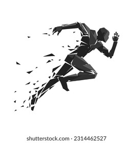 Geometric running man stock illustration - Shutterstock ID 2314462527