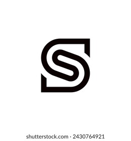Geometric S Letter Logo. Letter S initial logo template with geometric shapes