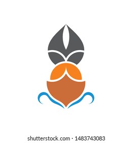 geometric sail waves symbol colorful logo vector