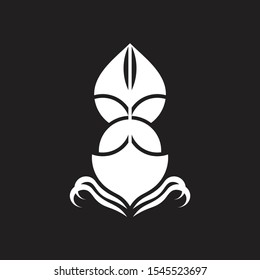geometric sail waves symbol flat monogram logo vector