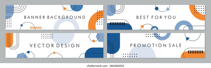 Geometric sale banner template collection for promotion sale. Editable banner for social media post, website and internet ads.