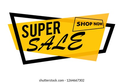 geometric sale banner in vector.