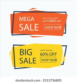 geometric sale banners. illustration vector