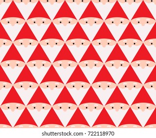 Geometric Santa Pattern