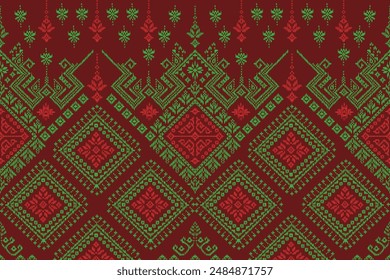 Geometric saree ethnic seamless pattern. abstract illustration. design for geometric pattern wallpaper. Tribal ethnic vector texture. Aztec style. Folk embroidery. Indian, Scandinavian, African rug.