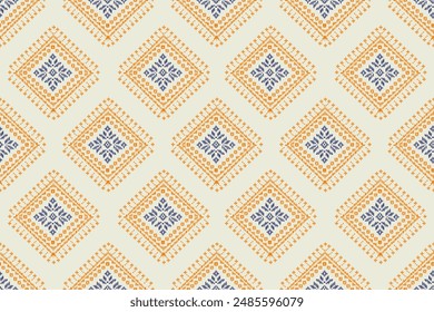 Geometric saree ethnic seamless pattern. abstract illustration. design for geometric pattern wallpaper. Tribal ethnic vector texture. Aztec style. Folk embroidery. Indian, Scandinavian, African rug.