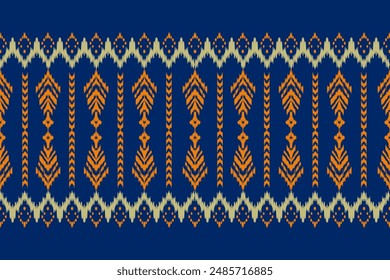 Geometric saree ethnic seamless pattern. abstract illustration. design for geometric pattern wallpaper. Tribal ethnic vector texture. Aztec style. Folk embroidery. Indian, Scandinavian, African rug.