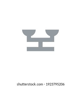 Geometric scale logo design
