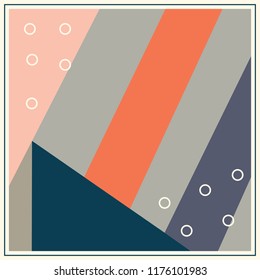 Geometric scarf motif and circle pattern