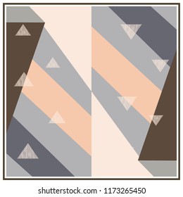Geometric scarf with triangle pattern