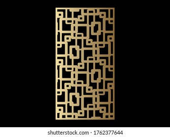Geometric screen decorative panel plasma cnc