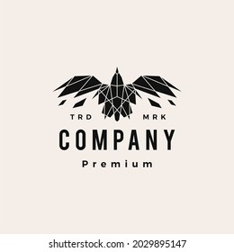 geometric seagull polygonal hipster vintage logo vector icon illustration