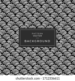 geometric seamless abstract black and white leaf pattern