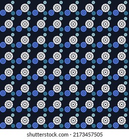 Geometric Seamless Abstract Floral Pattern. Vector Illustration